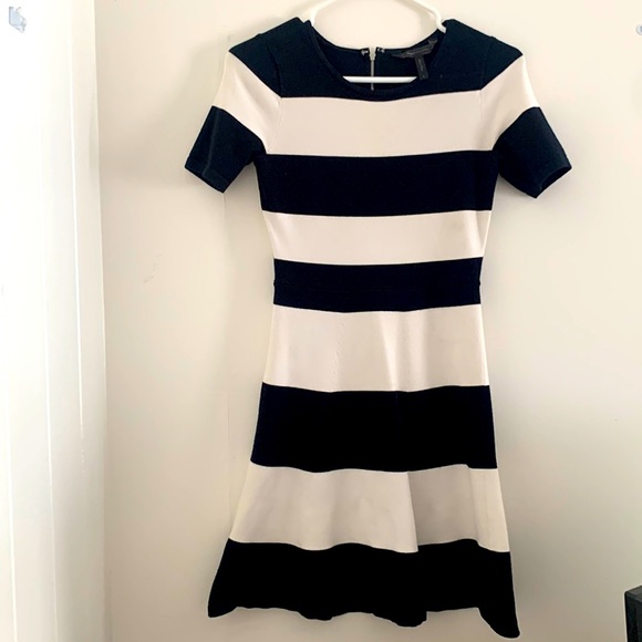 BCBG Black and White Striped Dress - Picture 2 of 8